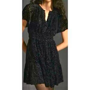 Anthropologie Black Mini Dress